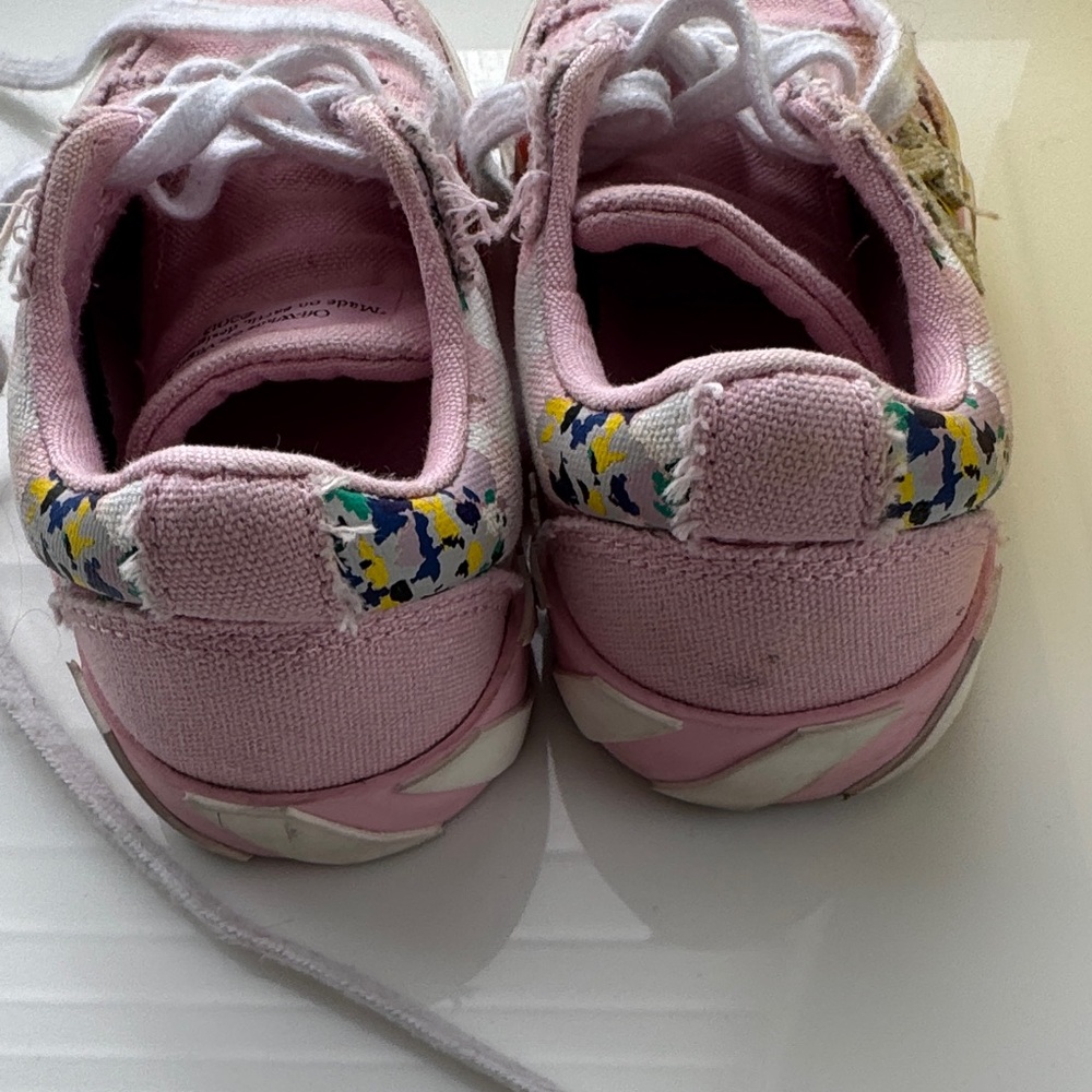 Off-White Vulcanized lace up Kids Pink Canvas Sneakers - Picture 6 of 13